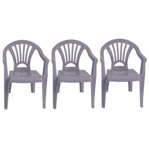3x Plastic kinderstoelen paars 37 x 31 x 51 cm