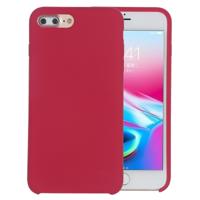 iPhone 7 Plus & 8 Plus Effen gekleurd Siliconen back cover Hoesje (roze rood)
