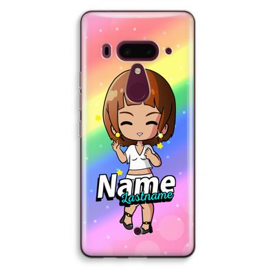 Chibi Maker vrouw: HTC U12+ Transparant Hoesje