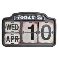 Kalender DKD Home Decor Metaal 42 x 3,5 x 27 cm Zwart Wit - thumbnail
