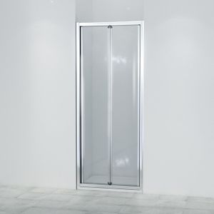 Saniclass ID05 Vouwdeur - 80x190cm - 6mm veiligheidsglas - alu profiel - anti kalk - chroom SW8415