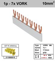 SEP Verdeelkam 1f Vork 7p 18mm grijs F01007G06