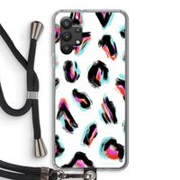 Cheetah color: Samsung Galaxy A32 5G Transparant Hoesje met koord Cheetah color: Samsung Galaxy A32 5G Transparant Hoesje met koord