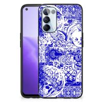 Telefoonhoesje OPPO Reno5 5G | Find X3 Lite Angel Skull Blauw