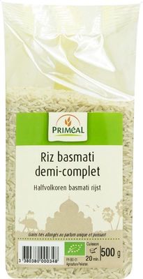 Halfvolkoren basmati rijst bio