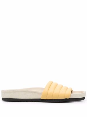ISABEL MARANT claquettes Shellea matelassées - Jaune