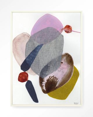 Urban Cotton Wandkleed 'Wings' 110 x 145cm in Floating Frame - off white