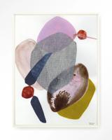 Urban Cotton Wandkleed 'Wings' 110 x 145cm in Floating Frame - off white