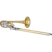 XO 1236-L (gelakt, closed wrap) Bb/F trombone met koffer - thumbnail