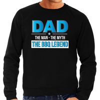 The bbq legend bbq / barbecue cadeau sweater / trui zwart voor heren