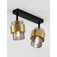 Lyora PlafondlampSianna 2-lichts zwart met goud - 9236387