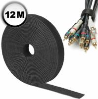 Klittenband kabelbinder 12 meter zwart
