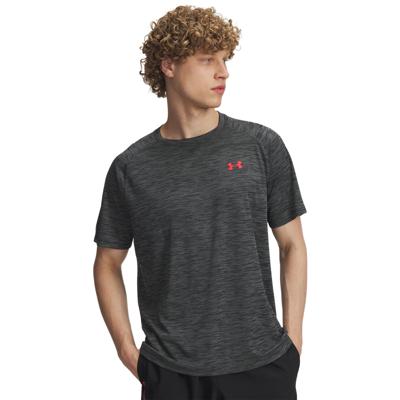 Under Armour Tech Textured Trainingsshirt Grijs Zwart Rood