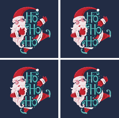 Kerst onderzetters Kerstman