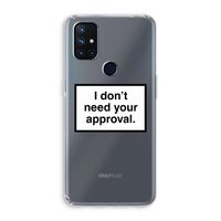 Don't need approval: OnePlus Nord N10 5G Transparant Hoesje