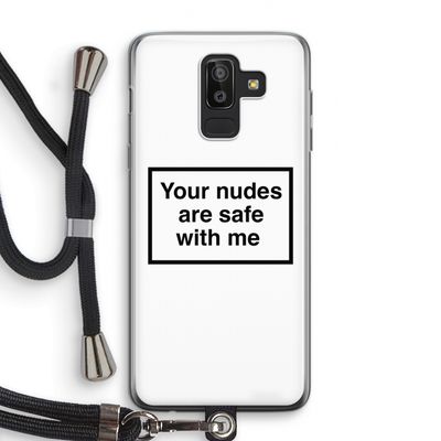 Safe with me: Samsung Galaxy J8 (2018) Transparant Hoesje met koord