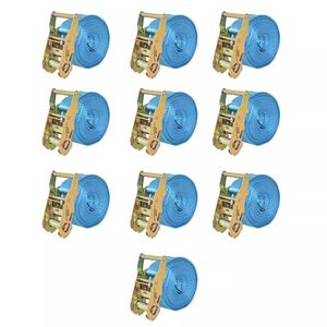 VidaXL Spanbanden 2 ton 6mx38mm blauw 10 st
