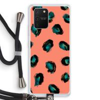 Pink Cheetah: Samsung Galaxy S10 Lite Transparant Hoesje met koord - thumbnail