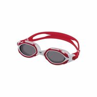 Professionele zwembril met TPR seal rood/grijs