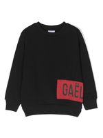 Gaelle Paris Kids sweat en coton mélangé à patch logo - Noir