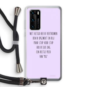 Zelfvertrouwen: Huawei P40 Transparant Hoesje met koord