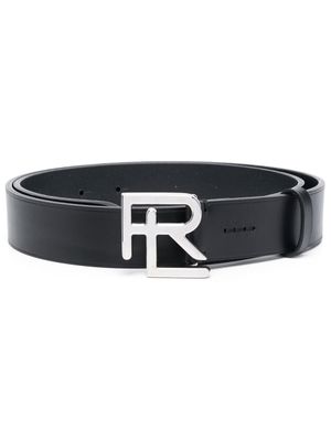 Ralph Lauren Purple Label ceinture en cuir à boucle logo - Noir
