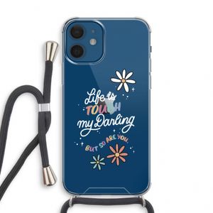 Tough Life: iPhone 12 mini Transparant Hoesje met koord