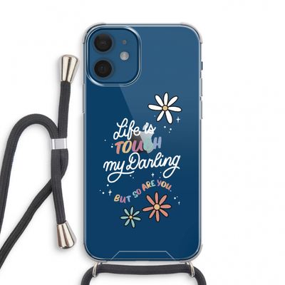 Tough Life: iPhone 12 mini Transparant Hoesje met koord