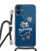 Tough Life: iPhone 12 mini Transparant Hoesje met koord
