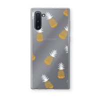 Ananasjes: Samsung Galaxy Note 10 Transparant Hoesje