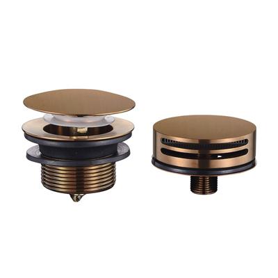 Badafvoer Wiesbaden Caral | Knop/Plug | Excl.Waste voor badplug overloop combinatie | Geborsteld brons koper PVD