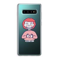 Hartje: Samsung Galaxy S10 Plus Transparant Hoesje - thumbnail