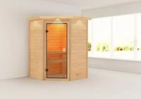 Karibu | Antonia Sauna met Dakkraag | Biokachel 9 kW Externe Bediening Karibu | Antonia Sauna met Dakkraag | Biokachel 9 kW Externe Bediening