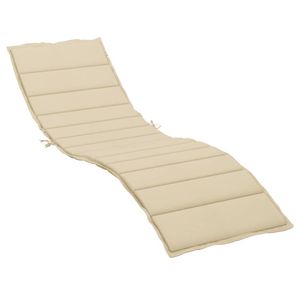 The Living Store Ligbedkussen - Oxford - 200x50x3 cm - Waterafstotend ? Beige