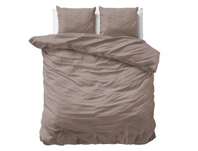 Primaviera Deluxe Uni Satijn Dekbedovertrek Taupe 200 x 200/220 cm