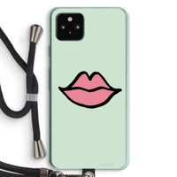 Kusje: Pixel 5a 5G Transparant Hoesje met koord