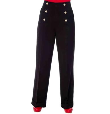 Banned Adventures Ahead Button Trousers Black-2XL Banned Adventures Ahead Button Trousers Black-2XL