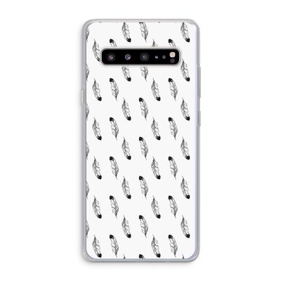 Pluimen: Samsung Galaxy S10 5G Transparant Hoesje