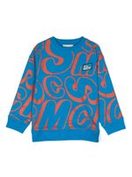 Stella McCartney Kids sweat en coton à patch logo - Bleu