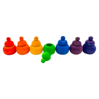 Papoose Toys Papoose Toys Mini Rainbow Pot/7pc