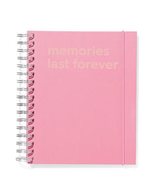 HEMA Fotoboek Insteeketui Met Spiraal 22x17.5 Roze