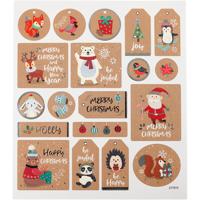 Creativ Company Stickers, kerst, vel 15x16,5 cm, 1 vel