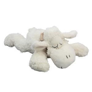 Inware pluche lammetje/schaap knuffeldier - wit - liggend - 30 cm