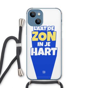 Laat de zon in je hart: iPhone 13 Transparant Hoesje met koord