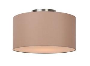 Lucide CORAL Plafonnière-Taupe-Ø35-1xE27-60W-Katoen