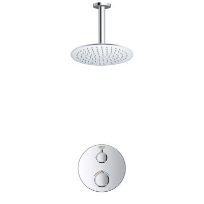 GROHE Grohtherm Regendoucheset Inbouw - 1 functie - met Fortifura hoofddouche 20cm - plafondarm 20cm - chroom SW236914 sw105953 SW696254 SW377830 GROHE Grohtherm Regendoucheset Inbouw - 1 functie - met Fortifura hoofddouche 20cm - plafondarm 20cm - chroom SW236914 sw105953 SW696254 SW377830