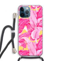 Pink Banana: iPhone 12 Pro Transparant Hoesje met koord