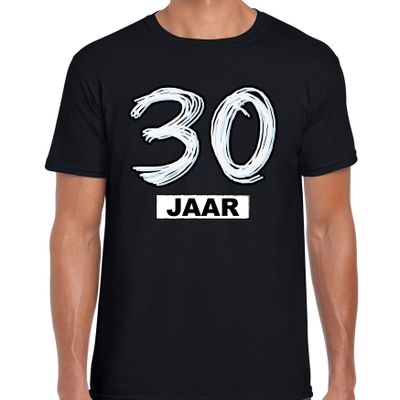 30 jaar verjaardag cadeau t-shirt zwart voor heren