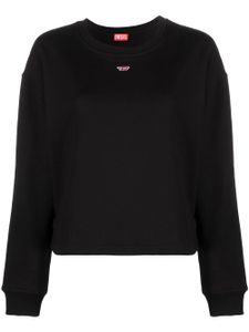 Diesel logo-embroidered sweatshirt - Noir