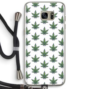 Weed: Samsung Galaxy S7 Edge Transparant Hoesje met koord